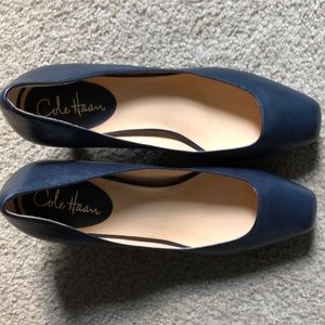 Cole Haan navy leather heels